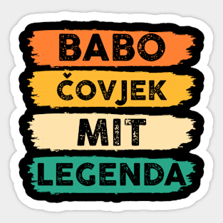 Babo Bosnia Father Bosnian Dad Balkan Bosna Sticker